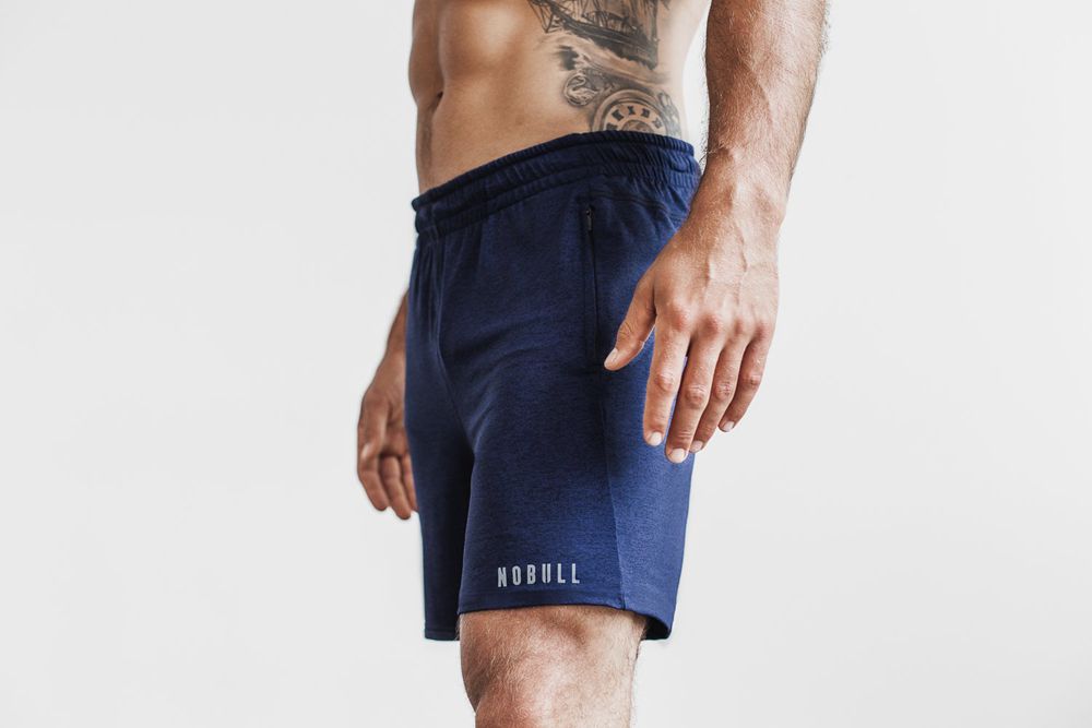 Shorts NOBULL Homme Bleu Marine - NOBULL Lightweight Knit Runner 7",France (4651-FXPDA)